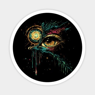 Galactic Ostrich - Surreal Futuristic Abstract Pastel Magnet